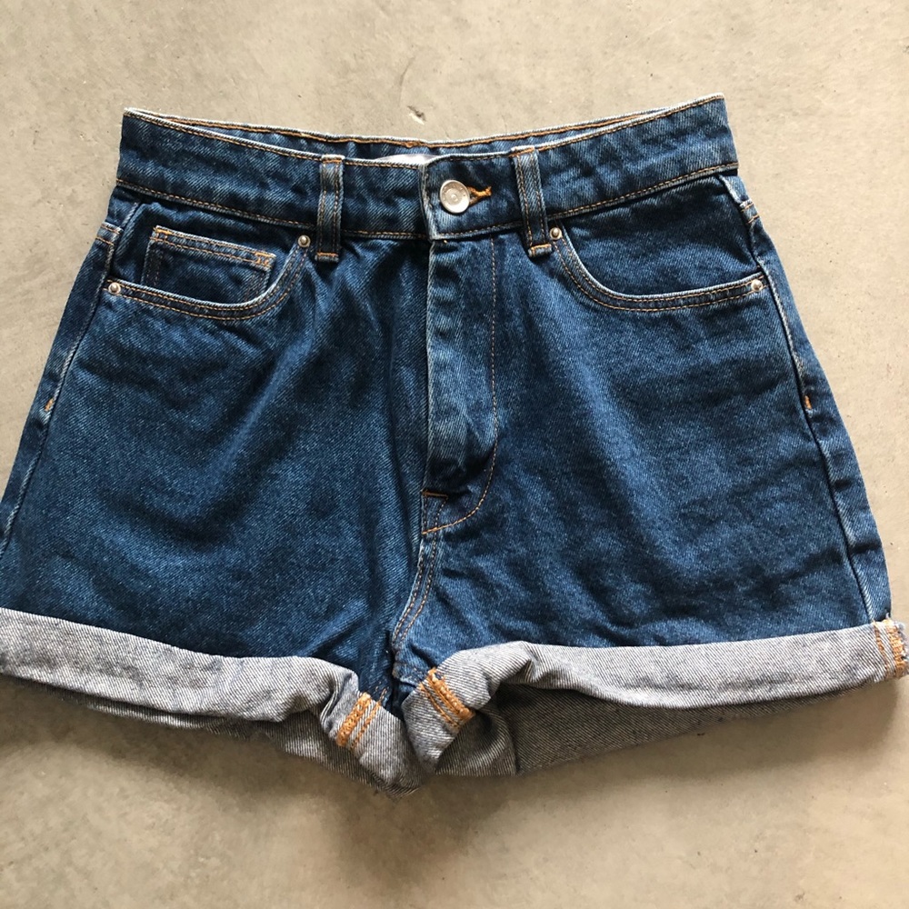 ZARA high waisted denim shorts